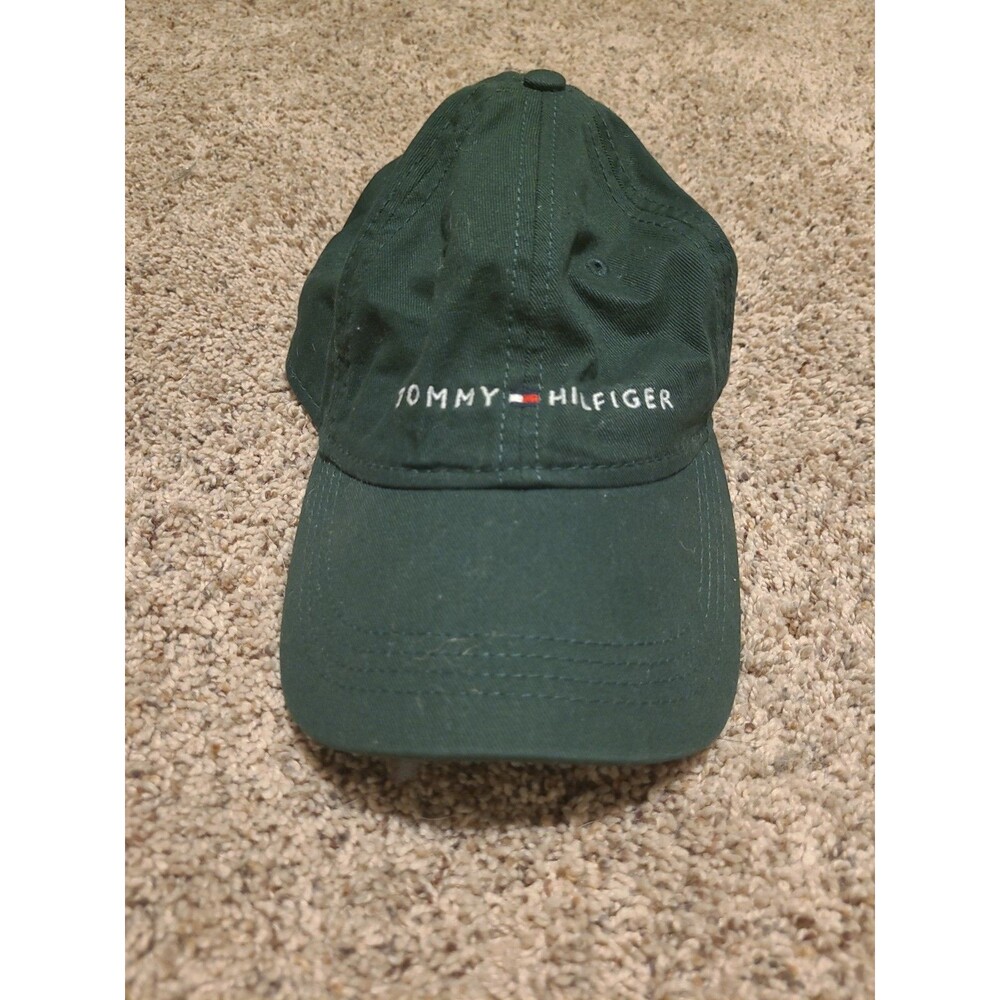 Tommy Hilfiger Mens Green Logo Cap Hat Adjustable